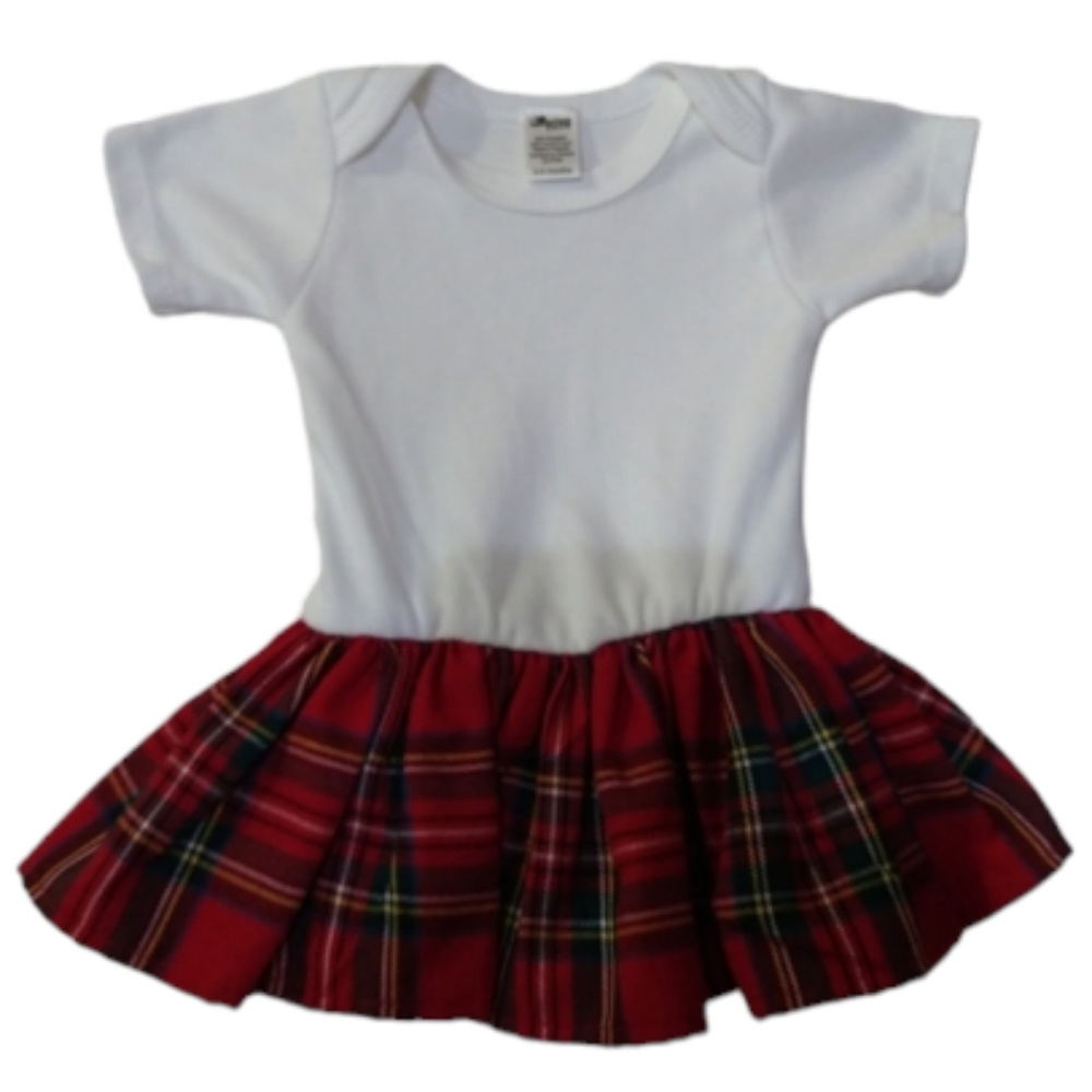 Size 0-3 Artan tots baby girls plaid tartan onesie like new